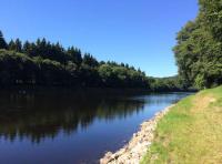 The Riverbanks Of Scotland In Summer 
